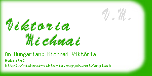 viktoria michnai business card